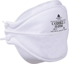Półmaski z filtrem FFP2, składane poziomo (4 zakładki), z testem dolomitowym, kolor Biały, rozmiar: Regulowany, M1205C /20szt./