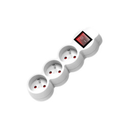 Przedłużacz 3gn 3m z wył. uz. biały ORNO