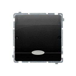 Simon Basic Łącznik hotelowy pojedynczy z podświetleniem LED, Imax 10 (2) A czarny BMWH1.02/49