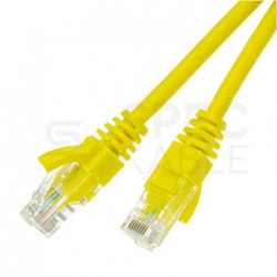 Patchcord UTP kat.5e kabel sieciowy LAN 2x RJ45 linka żółty 10m ATEL