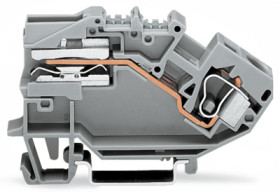 1-wire potential equalization terminal, cage clamp, 0.2-10 mm², 1 pole, 57 A, 6 kV, gray, 784-623