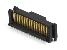 Wtyk PCB 14-pinowe raster: 0.8mm -rzędowe ERNI Montaż powierzchniowy Męski 2.2A 500 V