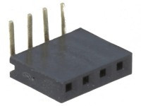 PS-04K/2 Gniazdo PS do druku 4 pin (do listew PH 2.54) , jednorzędowe, kątowe - kpl. 2 szt.