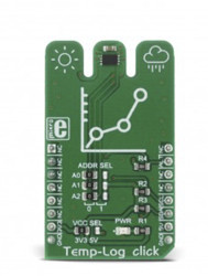 Zestaw rozwojowy czujników, AT30TSE758A, Płytka Click mikroBus, Temp-Log Click