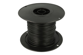 Przewód; montażowy; LiYv; 1 żyła; linka; Cu; 1,00mm2; czarny; PVC; -30...+80°C; 900V; szpula 100m; Helukabel; RoHS; 2,1mm; 1x1,0