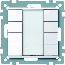 Przycisk poczwórny plus, biały active, połysk, system M MTN617425