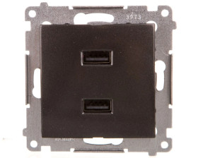 Simon 54 Ładowarka 2xUSB 2.1A 5V/DC antracyt DC2USB.01/48
