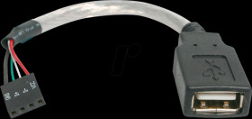USBMBADAPT USB-A to USB 4-Pin Header, 15 cm