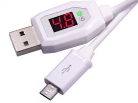 Woltomierz i amperomierz w kablu USB mikro TESTER