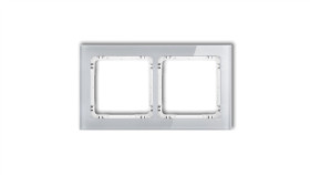 Deco Ramka Podwójna - Efekt Szkła (Ramka: Szara Spód: Biały) Szary 15-0-Drs-2