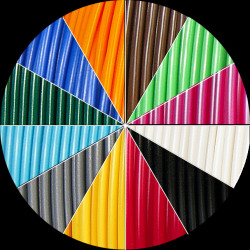 Wkład PLA 20x5m - Rosa 3D PLA 1.75mm 20 kolorów po 5m = 100m