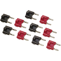 Fluke1616807 BP980 test lead adapter 4mm socket screw terminals red/black