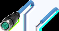 Sensor actuator cable, M12 cable socket, straight, A to open end, 2 pole, 30 m, PVC, blue, 4 A, 70107008