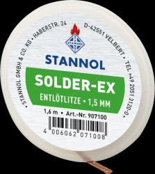Desoldering wick Solder-Ex, copper, 1,6 m x 1,5 mm