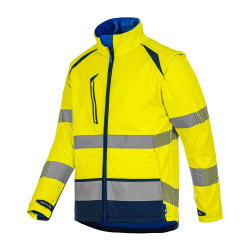 Blouson softshell LONG LIFE Jaune/Marine