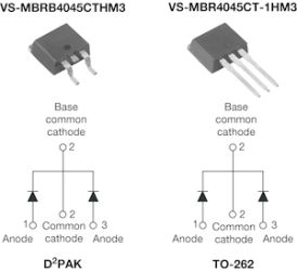 VS-MBRB4045CTHM3 High Performance Schottky Rectifier, 2 x 20 A