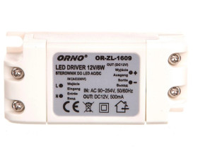 Zasilacz LED 12V DC 6W 0,5A IP20 OR-ZL-1609