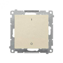 Simon 55 Łącznik dwubiegunowy (moduł) 10 AX, 250 V~, szybkozłącza Szampański mat TW2.01/144