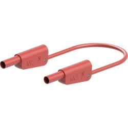 St&#xE4;ubli 662016-10022 SLK-4N-S25 test lead, 100cm, red, flexible, 4mm plugs