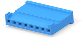 Socket housing, 8 pole, pitch 2.54 mm, straight, blue, 281838-8