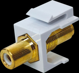 25998211 RCA keystone coupling, plastic, white