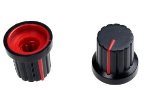 Gałka potencjometru GC16P -CZERWONA (2szt)