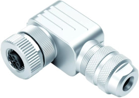 Jack, M12, 5 pole, clamp connection, screw locking, angled, 99 1538 824 05