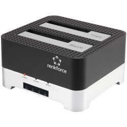 Renkforce RF-5047512 USB 3.0 SATA Dual HDD Docking Station with Clone Function