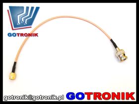 Przejściówka wtyk SMA na wtyk BNC na przewodzie RG316 30cm