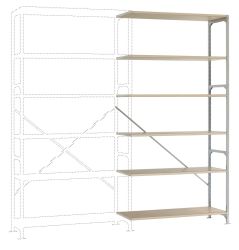 Manuflex RM2195 Moduł rozszerzający do regału 120 kg (S x W x G) 1220 x 2500 x 400 mm stal cynkowany ocynkowany podłoga