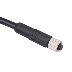 3 Way M5 Prewired Female Industrial Circular Connector IP67 1A 60V