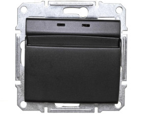 SEDNA Łącznik hotelowy 10A 250V IP20 grafitowy SDN1900170