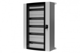 Szafa metalowa MISTRAL szklane drzwi - 600x1050x200 mm 144 modułów, 6 rzędów IP55