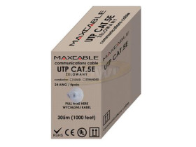 Przewód UTP Maxcable, kat.5e, 1m, zewnętrzny żelowany
