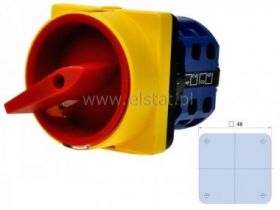 Wyłącznik 20A, 3tor, 2war ( 0-1 ) (48x48) kłódka