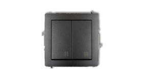 Deco Mechanizm Wyłącznika 2 Podwójnego Krzyżowego Grafitowy 11Dwp-66