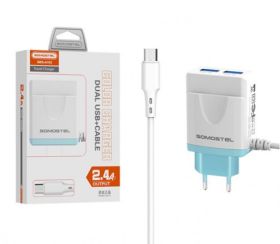 LAD.SIEC.USB MICRO + 2XUSB 2,4A A103