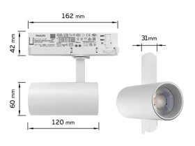 Lampa Szynowa LED Ascela 10W 4000K Biała Trójfazowa