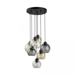Lampa wisząca z rodziny CUBUS MIX szklane kolorowe klosze, okrągła rozeta do salonu 10246 TK Lighting