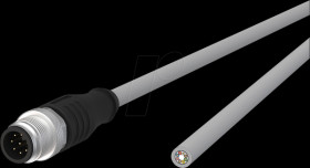 142MNA10050 Sensor cables, M12, 8-pin, plug &gt; open end, 5 m