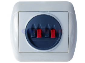 Gniazdo głośnikowe 4 pin prostokątne nadtynkowe