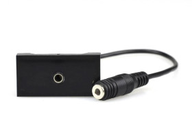 Moduł 1M 22,5x45 mini Jack 3,5 20cm czar. Mediabox NEKU