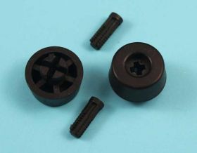 NÓŻKA BLOKOWANA 20x8mm FI 4,5mm CZARNA