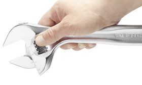 Klucz nastawny angielski Facom Klucz nastawny dł. 376 mm rozstaw: 50mm Stal chromowo-wanadowa Podwójny materiał