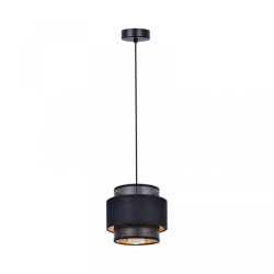Lampa wisząca klasyczna AMOS z czarno-złotym abażurem K-5280 Kaja Lighting