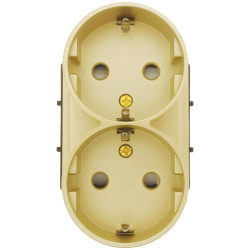 Moduł - Gniazdo elektryczne Schuko podwójne - złoty - Tawoia Glass
