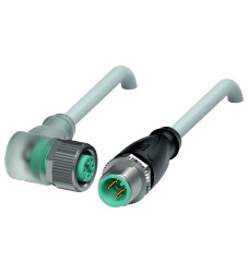 Pepperl+Fuchs 235776 Złącze konfekcjonowane czujnika/aktuatora V1-W-A2-3M-PUR-V1-G, piny: 4, 4, 3 m, 1 szt.