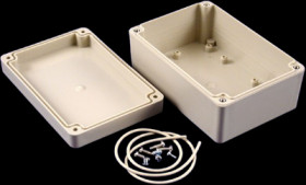 ABS enclosure, (L x W x H) 125 x 85 x 55 mm, light gray (RAL 7035), IP65, RP1135