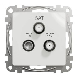 Gniazdo TV/SAT/SAT końcowe (4dB), białe, Sedna Design i Elements SDD111481S