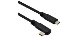 Kabel Roline Usb 3.2 Gen 2X2, Emark, C-C, M/M, 20Gbit/S, 100W, Haaks, Zwart, 1 M